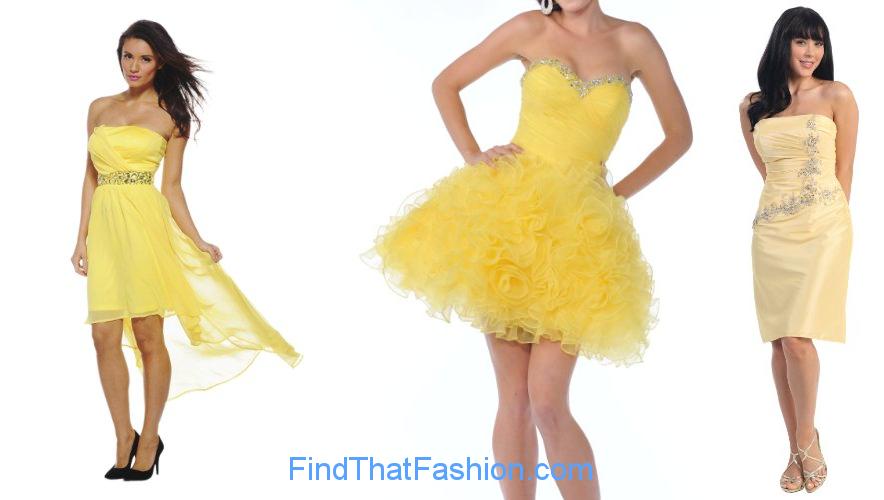 Yellow Prom Dresses